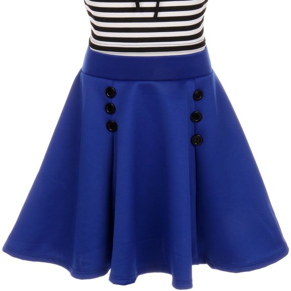 Toddler Girl Top Skirt Set Dress Striped Crop Top Skirts Casual Girl Dress 2 PCS - Picture 3 of 4